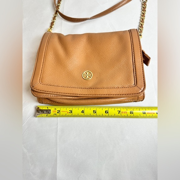Tory Burch Brown Leather Crossbody Bag with Gold Chain - Picture 6 of 11